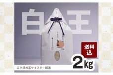 No.209 桝田米穀のお米　白王（HAKUO）2kg ／ オリジナル米 白米 おこめ 大阪府 特産品