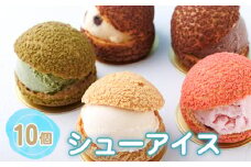 No.244 シューアイス　10個セット ／ スイーツ デザート 冷菓 バニラ チョコレート ストロベリー 抹茶 ラムレーズン 大阪府