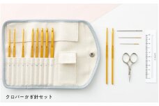 クロバーかぎ針セット - 持ち運び楽々、ケース付きのかぎ針10サイズ。