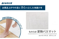 コンパクトサイズグラフィック柄珪藻土『なのらぼ足快バスマット』