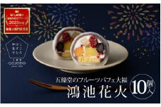 ★多数のメディアで紹介されました★ 五條堂（GOJODO）の鴻池花火10個入 フルーツパフェ大福 フルーツ大福 冷凍大福 ふるーつ大福  だいふく