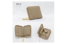 BONNY(ボニー)/本革ラウンドファスナー二つ折り財布　BEIGE(ベージュ)
