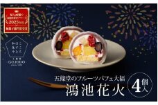 ★多数のメディアで紹介されました★ 五條堂（GOJODO）の鴻池花火4個入  フルーツパフェ大福 フルーツ大福 冷凍大福 ふるーつ大福  だいふく