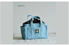 木の庄帆布 ミルクトートラウンドバッグ#23 SAX BLUE / BALACK