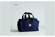 木の庄帆布 ミルクトートラウンドバッグ#26 NAVY / BALACK