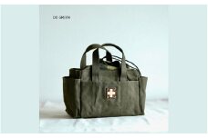 木の庄帆布 ミルクトートラウンドバッグ#OD GREEN / D.CHOCO