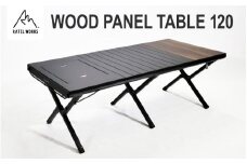 【 RATEL WORKS（ラーテルワークス） 】WOOD PANEL TABLE120(ウッドパネルテーブル120)　‐コンパクト収納＆軽量で持ち運び、車へ積み込み、家での収納どれをとっても快適！