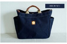 木の庄帆布 A4サイズトート K-KHG-A401T　#26 NAVY (ネイビー) - 使い勝手抜群の適正A4サイズトート