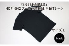 東大阪繊維研究所【ふるさと納税限定品】HOFI-042スーピマ超長綿 半袖Ｔシャツ（黒：L）