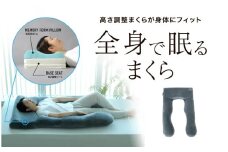 【BIBILAB】全身で眠るまくら（LFP-100-GY） - 高さ調整シート (7段階)×低反発まくら
