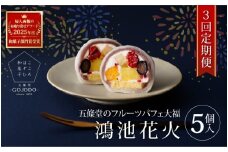 ★多数のメディアで紹介されました★ 【定期便・3か月連続】五條堂のフルーツパフェ大福「鴻池花火」(5個入り)