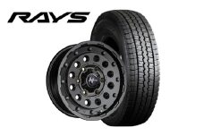 MID WHEELS NITRO POWER H12 SHOTGUN　バレルブラック x スタッドレスタイヤセット TOYOTA HIACE サイズ