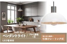 ペンダントライト（アルミ素地＋白） SP -126 - ＋SP -126 -03 - /LDF45D(Ball95) 付