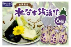 泉州名物 水なす浅漬け 6個【配送不可地域：北海道・沖縄・離島】【014E-002】