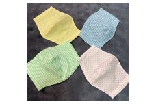 ハンドメイド 立体 ガーゼ マスク （柄物） 4枚【029E-006】
