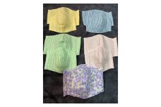 ハンドメイド 立体 ガーゼ マスク セット（柄物） 9枚【029D-007】