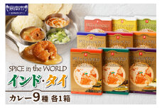 SPICE IN THE WORLD インド・タイカレー 9種セット カレー レトルトカレー レトルトカレーセット こだわりカレー インドカレー タイカレー スパイスカレー エスニックカレー 人気カレー 大人気カレー レトルト食品 常温保存【002D-014】