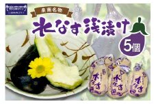 泉州名物 水なす浅漬け 5個【配送不可地域：北海道・沖縄・離島】【014E-003】