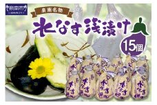 泉州名物 水なす浅漬け 15個【配送不可地域：北海道・沖縄・離島】【014D-013】