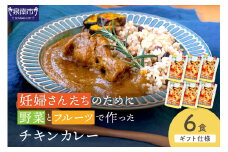 【ギフト仕様】妊婦さんたちのために野菜とフルーツで作ったチキンカレー 6食セット【092D-018】