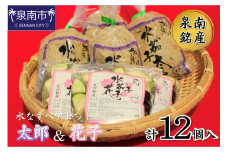 泉南銘産 水なすペアセット 太郎＆花子 計12個【042D-025】