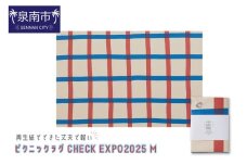 再生紙でできた丈夫で軽い ピクニックラグ CHECK EXPO2025 Ｍ（31173）【配送不可地域：離島】【021E-013】