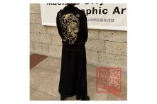 気楽中華TENTEN謹製 本格四川辣油・上海葱油 と オリジナルシャツ のセット【秦帝国の魂】ドライ 長袖 シャツ (LL) [0042]