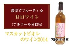 No.035 マスカットビオレのワイン2014　720ml×1本 ／ お酒 甘口ワイン ぶどう 葡萄 大阪府 特産品