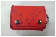 No.095 グローブの革製　コンパクトな三つ折り財布　RDA ／ さいふ 手作り レザー 大阪府