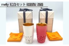 No.216 melty 紅白セット 磁器製 酒器 ／ 伝統工芸 鋳込技法 大阪府