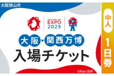 No.281 2025年日本国際博覧会入場チケット 一日券（中人）【大阪狭山市返礼品】 ／ 万博 EXPO 2025 大阪万博 関西万博 夢洲 入場券 大阪府