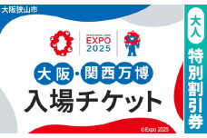 No.304 2025年日本国際博覧会入場チケット 特別割引券（大人）【大阪狭山市返礼品】 ／ 万博 EXPO 2025 大阪万博 関西万博 夢洲 入場券 大阪府
