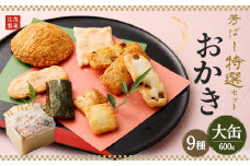 芳ばし 特選 セット 大缶 おかき 9種 600g