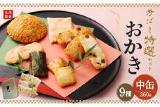 芳ばし 特選セット 中缶 おかき 9種 360g