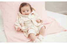 【ナチュラル】 シェルマント CO-Ｗ10 【7営業日程度で発送】|ベビー服 ベビー 赤ちゃん ケープ 羽織り マント オーガニックコットン 綿 日本製