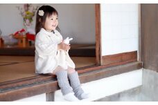 【ナチュラル】衿付き ケープ CO-Ｗ80 【7営業日程度で発送】|オーガニックコットン ニット 赤ちゃん 0歳～2歳 ベビー ベビー服 日本製
