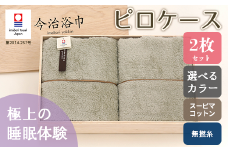 【 ピンク ＆ ピンク 】 スーピマ コットン 無撚糸 ピロケース 2枚 セット SP-45 タオル スーピマコットン スーピマ オーガニックコットン 綿 高級 ギフト お祝い