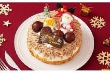 2025年 モンブラン クリスマスケーキ 【2025年12月18日から23日発送予定】｜ 5号 15cm 3～5人向け クリスマス ケーキ 先行予約 予約 高級イタリア産栗餡使用 栗 冷凍
