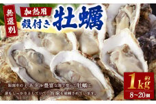 【無選別】加熱用 殻付き牡蠣 約1kg（8～20個）【2025年1月下旬～2025年3月下旬発送予定】｜ 牡蠣 かき カキ 生ガキ 生牡蠣 加熱用 調理用