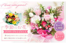 【指定日必須】【6ヶ月定期便】季節のお花定期便（フラワーアレンジメント） 花  フラワー フラワーギフト 定期便