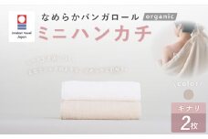 【キナリ】 【今治タオルブランド認定】 なめらかバンガロールorganic ミニハンカチ 2枚セット 25cm×25cm ハンカチ ハンドタオル ハンカチーフ 綿100% コットン タージマハールオーガニック セット 大阪府 阪南市