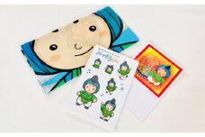 No.102 みづまろくん「手ぬぐい＋シール1枚＋ポストカード1枚」 ／ ご当地キャラクター マスコット オリジナル 大阪府