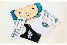 No.104 みづまろくん「手ぬぐい＋立体マスク黒白2枚」 ／ ご当地キャラクター マスコット オリジナル 大阪府