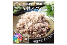 ＜白米に混ぜて簡単!＞国産 五穀米ブレンド3.0kg(300g×10袋入り)【1632620】