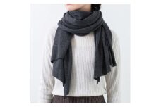 日本製 BABY  CASHMERE STOLE(150cm×60cm)　チャコールグレー【1132758】