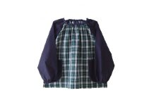 キッズ スモック　タータンネイビー 100cm【1142895】