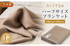カシミヤ毛布　ハーフサイズブランケット　140cm×100cm　お昼寝にも最適なサイズです【1253541】