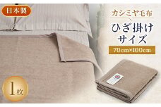 カシミヤ毛布　ひざ掛けサイズブランケット　70cm×100cm【1253542】