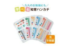光に当たると文字が浮き出る!不思議なタオルハンカチ 9枚組(光)【1427133】