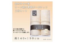 泉州あやの風　ウール混五重織ガーゼケット2枚セット【1435219】